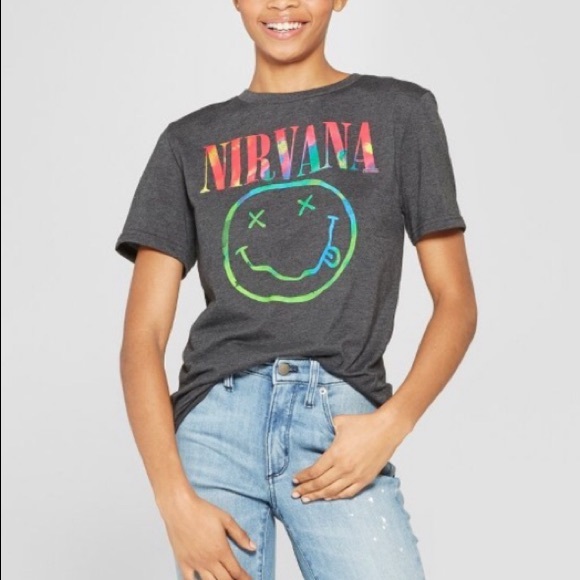 NIRVANA Tops - NIRVANA Unisex Multicolored T-Shirt
